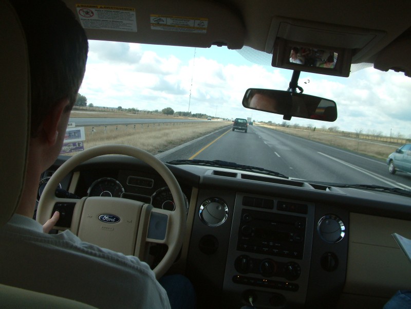 On the road in a Ford Expedition