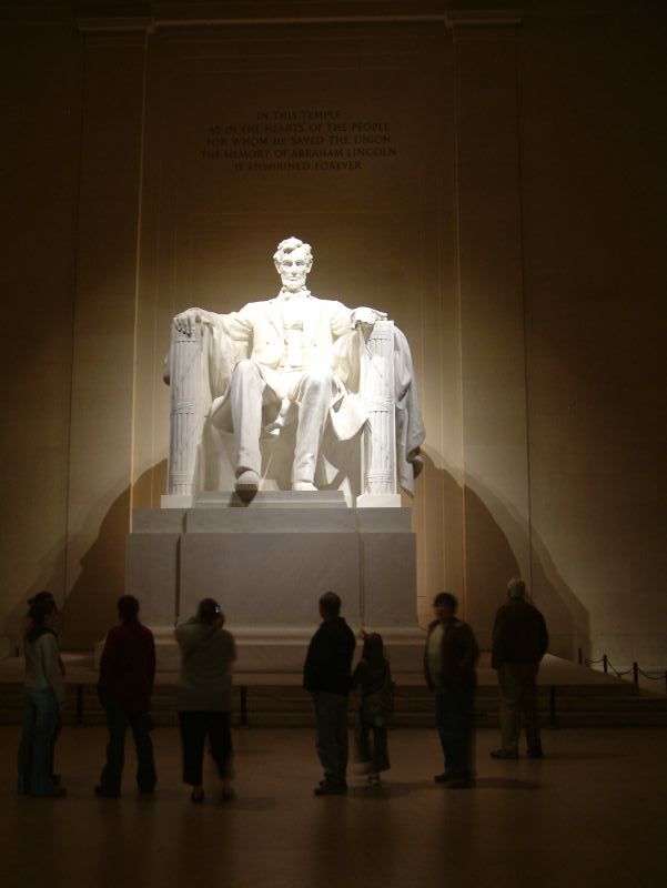 Statue von Abraham Lincoln im gleichnamigen Memorial in Washington D.C.