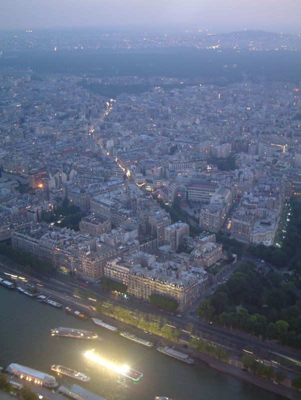 View from the top of the Eiffel Tower towards Bois de Boulogne