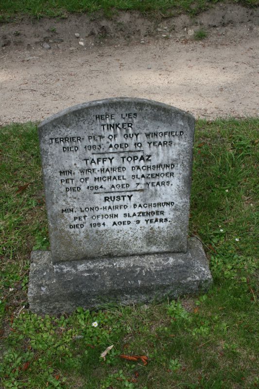 Pets cemetery of Powerscourt Estate, whose tombstones have been described as "astonishingly personal"