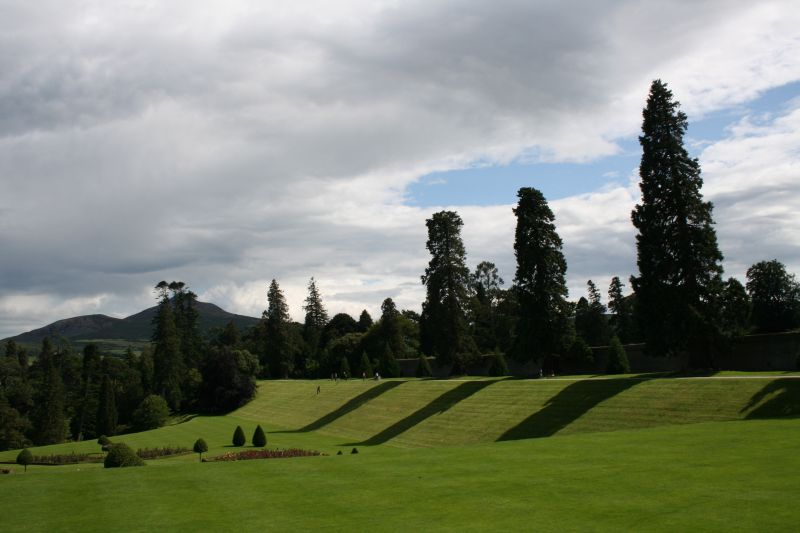 View accross the Italian Garden of Powerscourt House