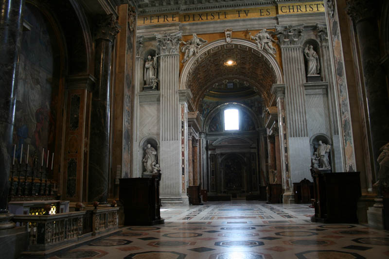 Left aisle of St. Peter's Basilica