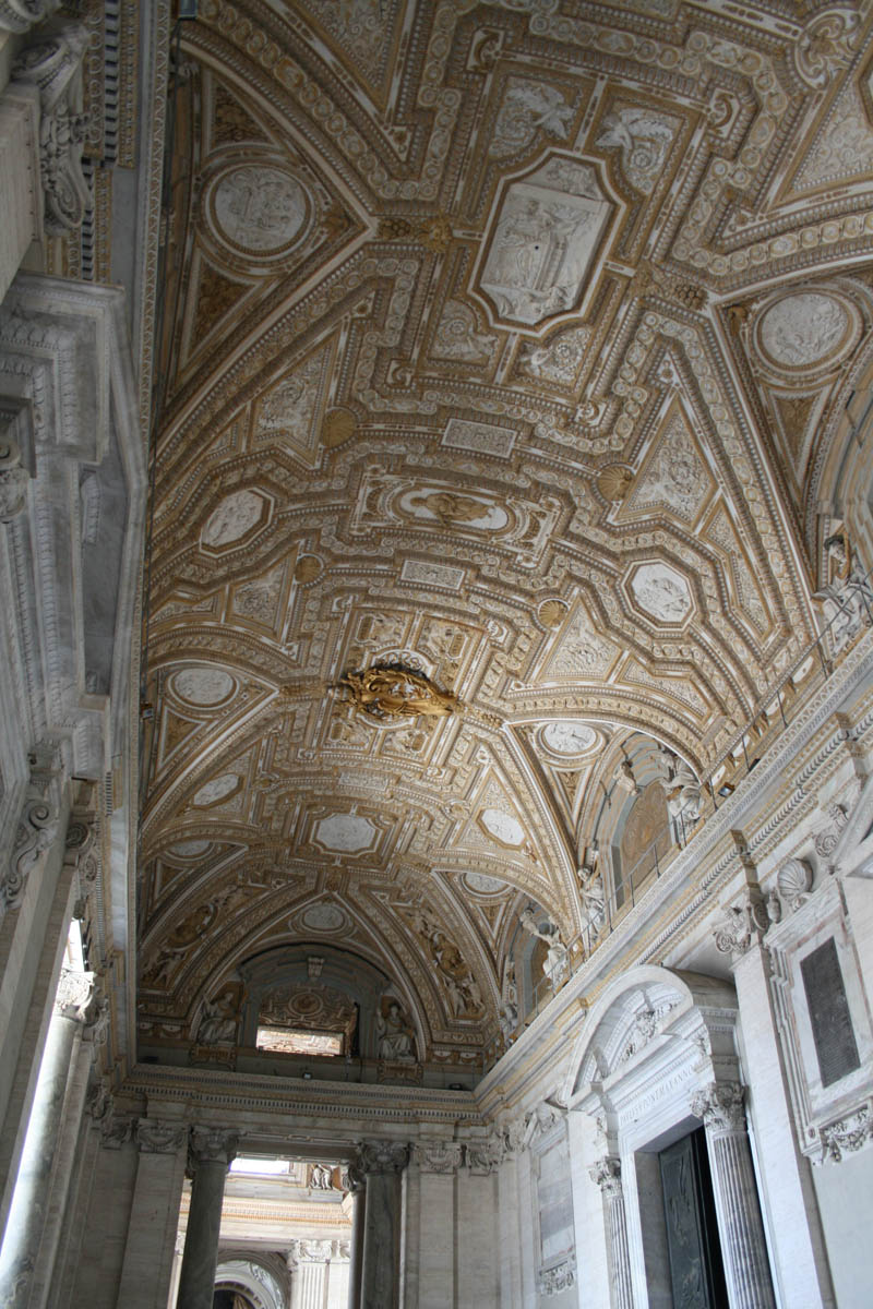 Ceiling of the portico between the façade and the interior of St. Peter's