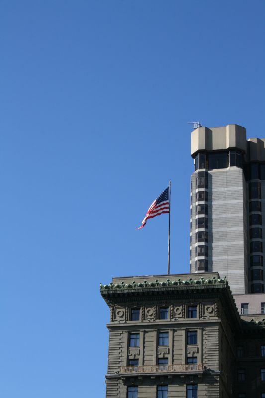 Flagge auf dem Hotel Westin St. Francis am Union Square