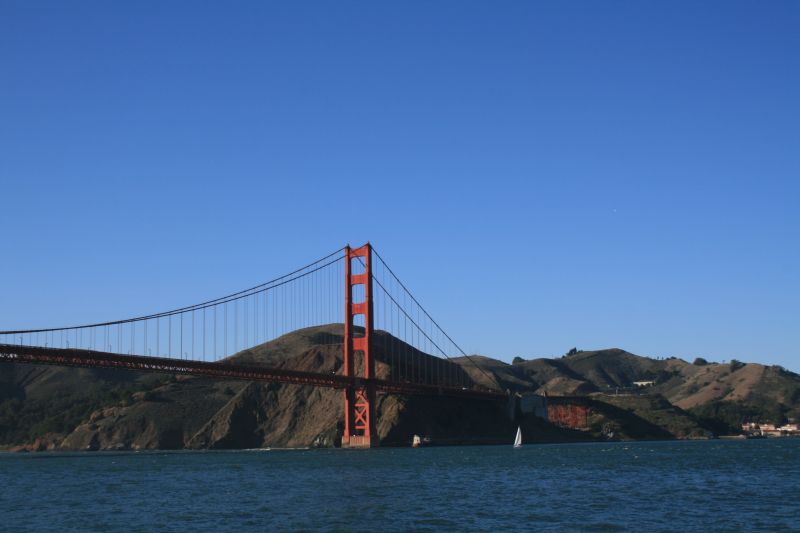 The Golden Gate is the strait connecting San Francisco Bay to the Pacific Ocean. The strait is approximately eight kilometers long and between 1.6 and three kilometers wide. On 1 July 1846, before the discovery of gold in California, the entrance acquired a new name. In his memoirs, John C. Frémont wrote, "To this Gate I gave the name of "Chrysopylae", or "Golden Gate"; for the same reasons that the harbor of Byzantium was called Chrysoceras, or Golden Horn." Since 1937 it has been spanned by the Golden Gate Bridge.