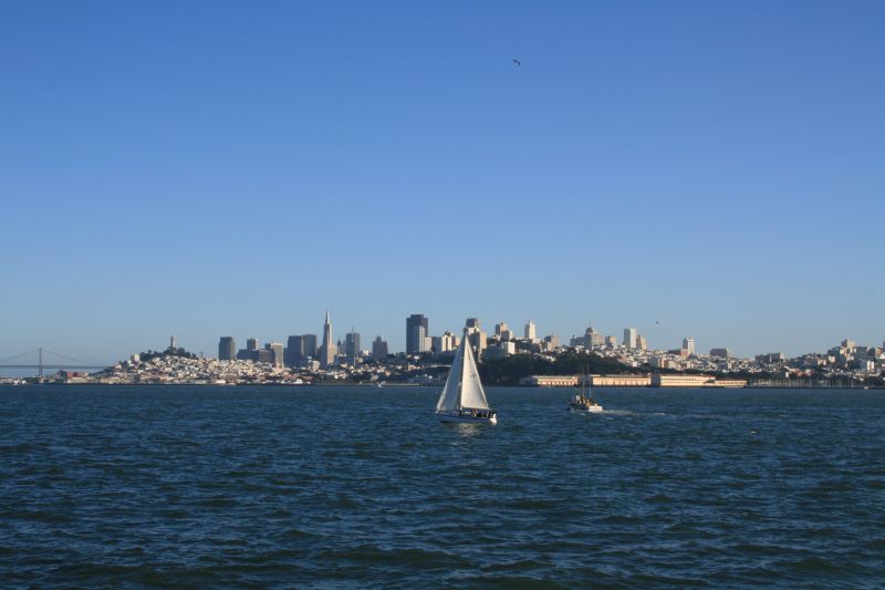 Blick von der San Francisco Bay auf die Stadt