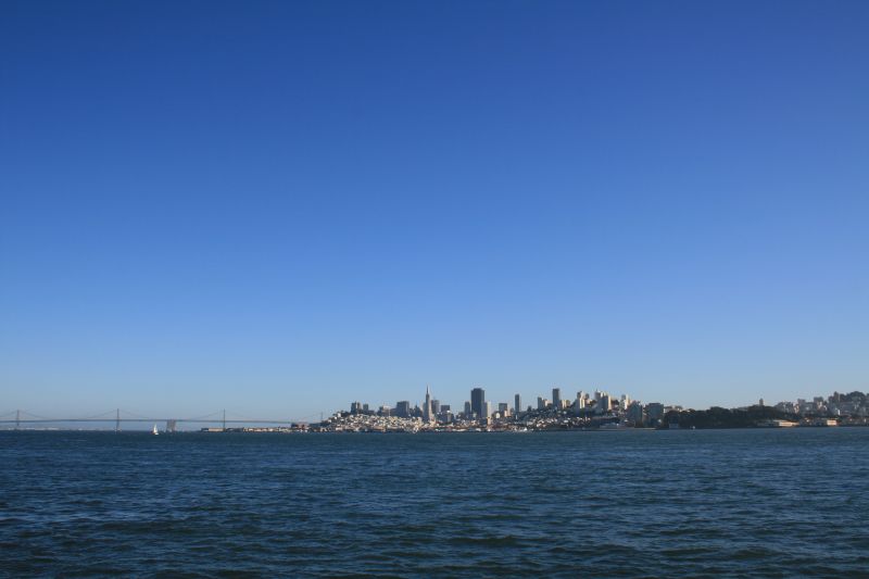 Blick von der San Francisco Bay auf die Stadt