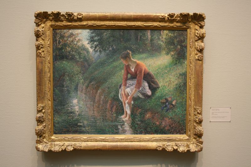 Young Woman Bathing Her Feet in a Brook, 1895 Camille Pissaro