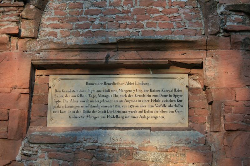 Ruins of the Limburg Benedictine abbey in Bad Dürkheim