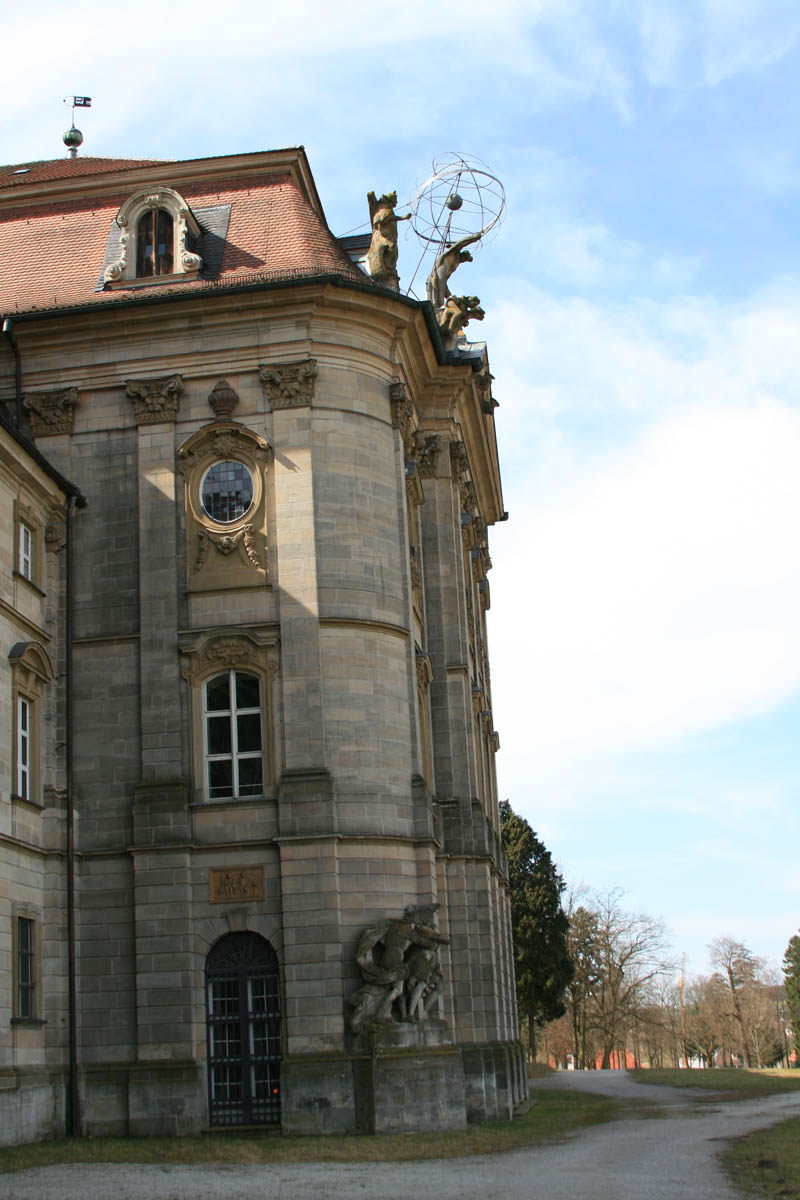 Front of Weißenstein Palace facing to the park