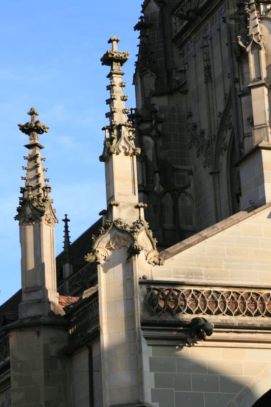 Gothic details on the exterior of the Münster of Berne