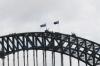 Visitors walking on the top of Sydney Harbour Bridge