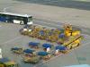 Baggage carts waiting for their next assignment