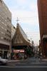 Modern Christian church in the narrow streets of Kyoto