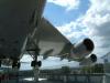 Besucherplattform direkt unter der Boeing 747-200 des Technikmuseum Speyer