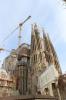 Die noch unvollständige Passionsfassade der Sagrada Família