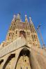 Die noch unvollständige Passionsfassade der Sagrada Família