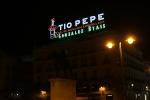Tio Pepe sign at night on Plaza de la Puerta del Sol
