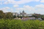View from the terrace of Templo de Debod to the Royal Palace of Madrid
