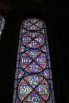 Stained medieval windows of Trinity Chapel in Canterbury Cathedral