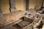 Remains of the ancient water supply and heating system of the Roman bath