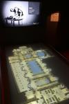 Multimedia installation with a schematic overview of the Roman bath