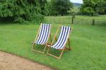 Sun chairs in the park behind Hughenden Manor
