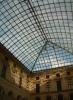 Elegant glass roofs cover the inner courtyards of the southern and northern wing des Louvre