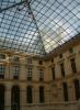 Elegant glass roofs cover the inner courtyards of the southern and northern wing des Louvre