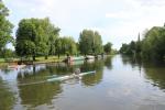 Rowers on the river Avon flowing through Stratford