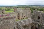 View over Ludlow Castle from the top of the Great Tower