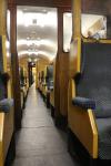 Inside a passenger car of Llangollen historic railway