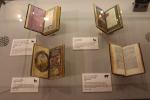Various historic books shown in the John Rylands Library