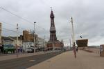 Tram line in front of Blackpool Tower