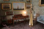 Music instruments standing in a drawing room in Culzean Castle