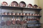 Pans and pots in the Georgian Kitchen of Culzean Castle