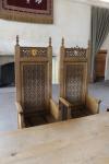 Königliche Sessel in der Großen Halle des Stirling Castle