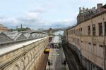 Train tracks through the narrows of Edinburgh