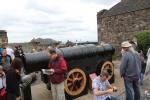 The giant Mons Meg canon in Edinburgh Castle