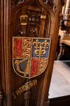 Das königliche Wappen in der Thistle Chapel der St. Giles Cathedral