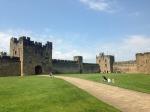 The outer bailey of Alnwick Castle was used as the Hogwards Quidditch training and playing ground in the Harry Potter movies