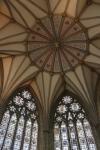 Bemalte gotische Decke über dem Kapitelhaus des York Minster
