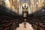 Der hölzerne St. Hugh's Chor der Kathedrale von Lincoln