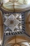 Crossing above the choir screen of Lincoln Cathedral. North and South Transepts meet at this location.