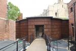 Entrance to the underground vault where an original copy of the Magna Carta is stored. The vault is below the Victorian Prison of Lincoln Castle.