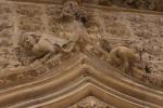 Details of the delicate stone choir screen of Lincoln Cathedral built in the 1330s