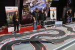 Carrera slot car race track on the International Motor Show in 2015