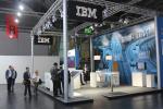 IBM stand in the New Mobility World exhibition hall was quite empty