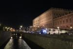 Der Königspalast in Stockholm bei Nacht