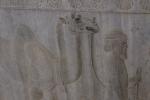Reliefdetail an der östlichen Treppe zum großen Apadana Palast: Delegation aus Parthien mit einem Kamel
